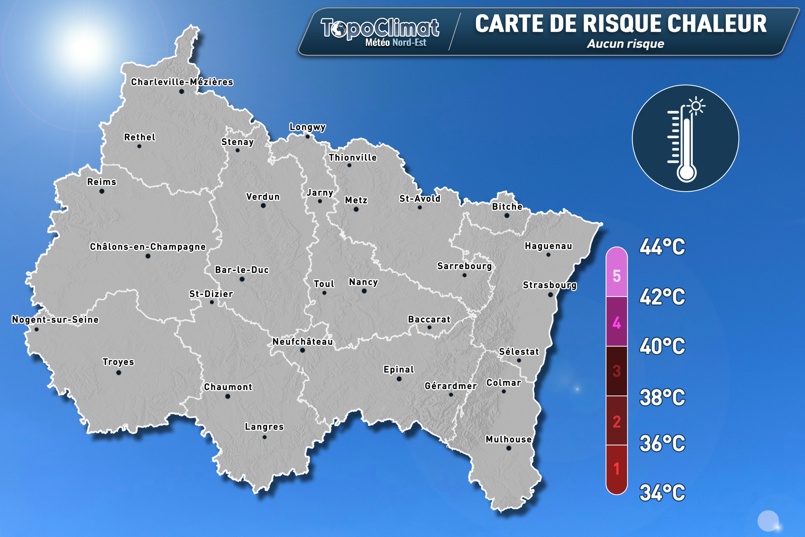 Infographie du risque chaleur Topoclimat
