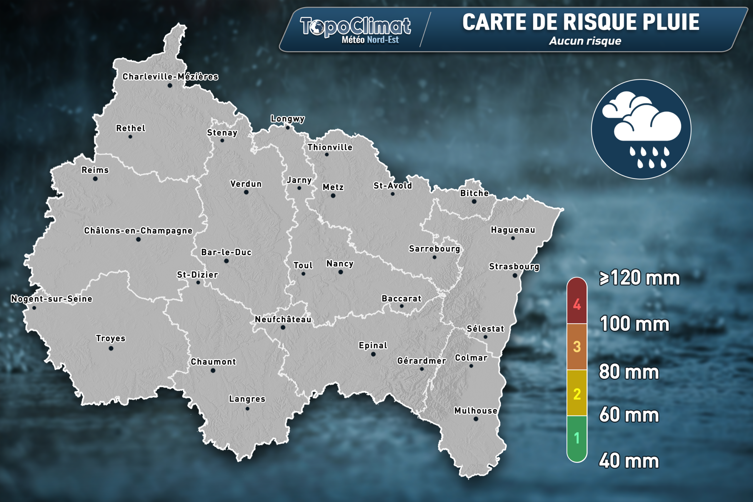 Infographie du risque pluie Topoclimat